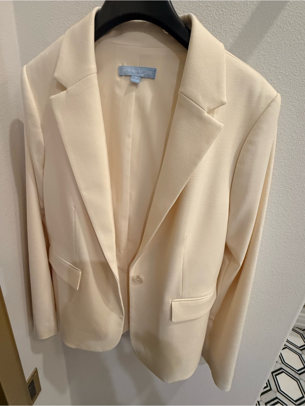 ANTONIO MELANI full set Single-Button Blazer and pants color butter